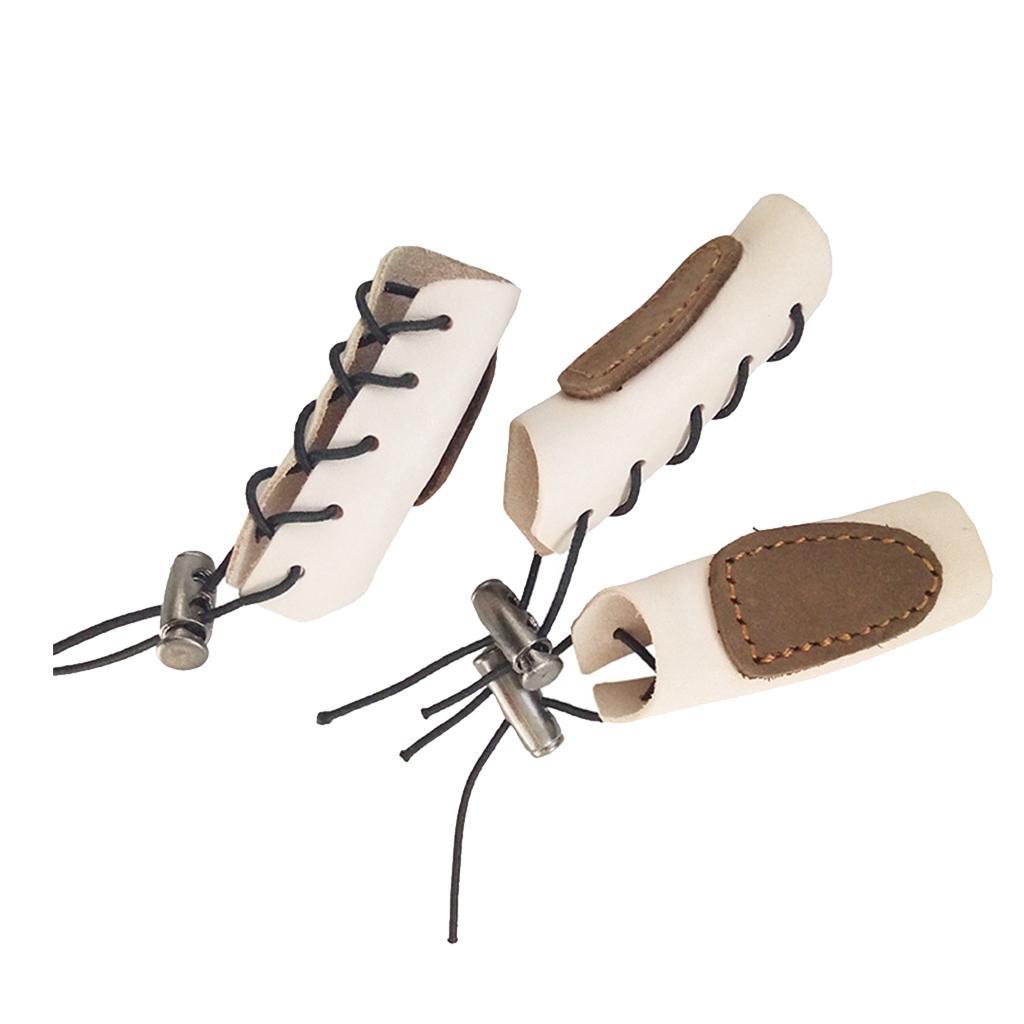 2-5pack Archery 3 Finger Tab Protective Gloves Cow Leather Target Guard Hunting