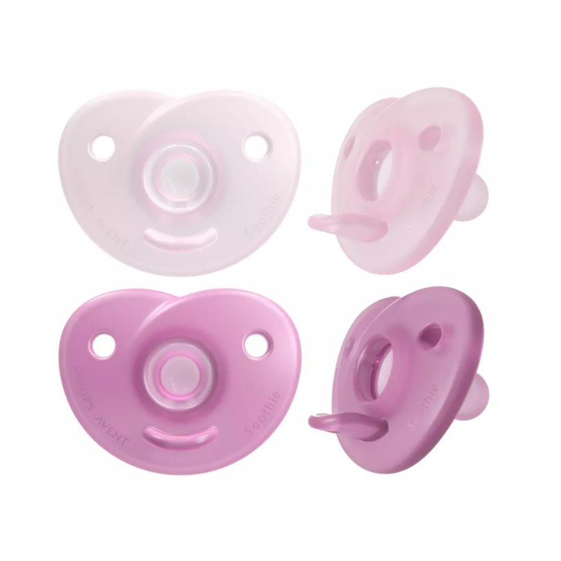 Philips Avent núm ty ngậm silicone chuẩn y tế 0-6 tháng SCF099/21 SCF099/22