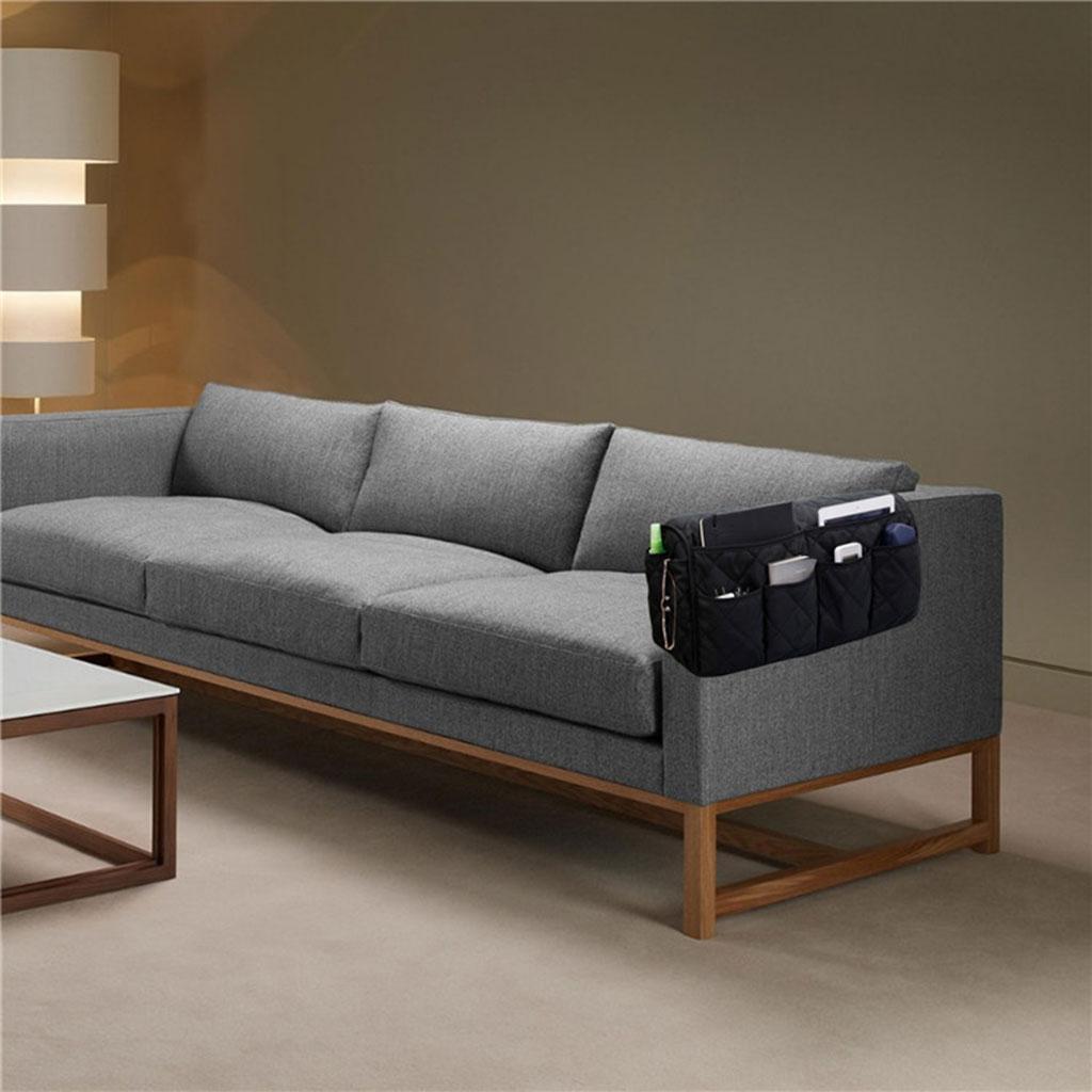 14 Pockets Sofa Armrest Organizer Hanging Storage Bag DVD Phone