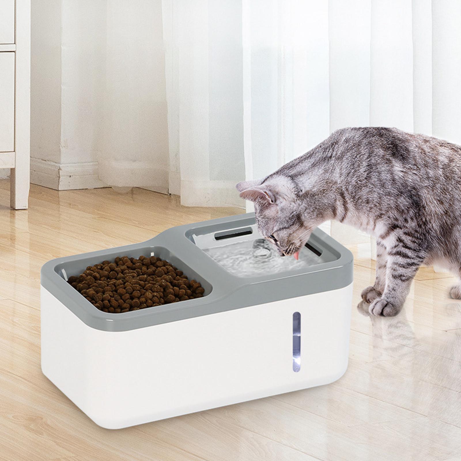 Automatic Pet Feeder Waterer Dish Animals Water Food Dispenser for