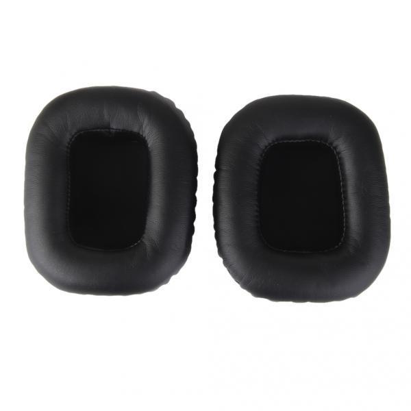 2pairs Black Leather Ear Pads Cushions for Tiamat 7.1 Gaming Headset