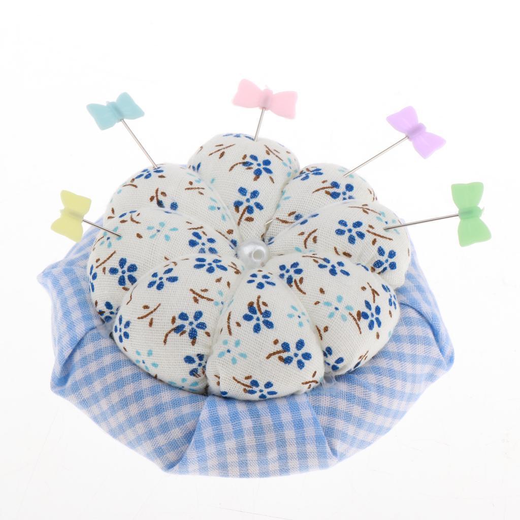Wood Base Pumpkin Pin Cushion Needle Pincushions for Sewing Embroidery Stitching Needle Crafts