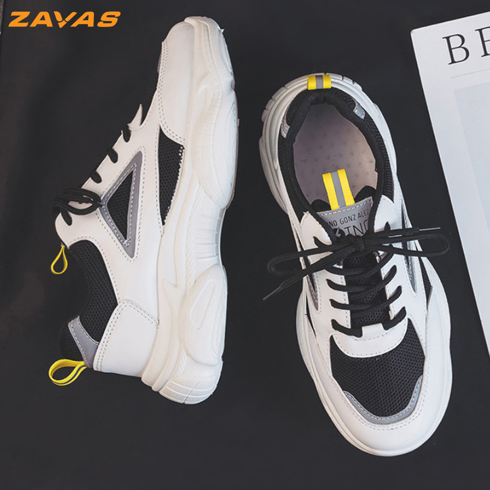 Giày thể thao nam đế êm nhẹ thương hiệu ZAVAS thoáng khí đế cao su đúc, chống trơn trượt hạn chế mòn S390 - Hàng chính hãng
