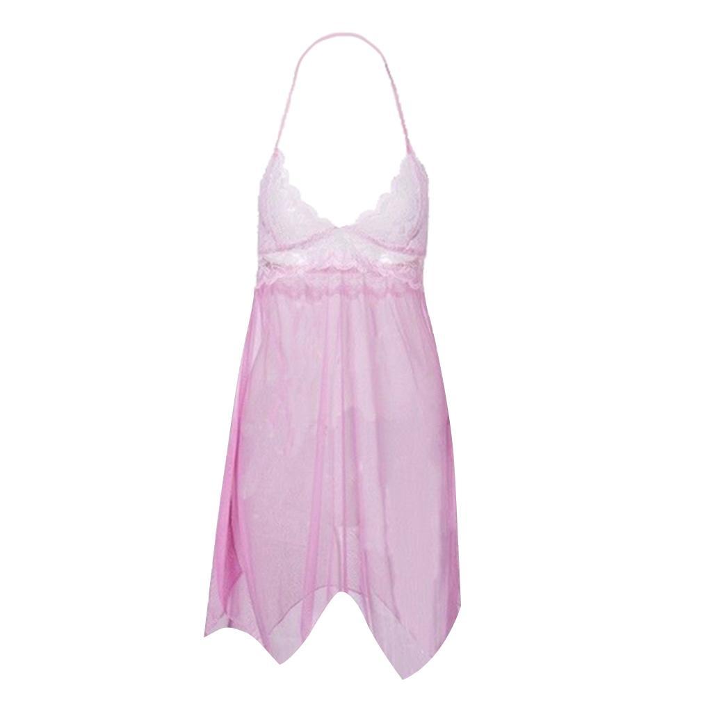 Sexy Lace Nightgown Sleeveless V Neck Lingerie Women's Sleepwear
