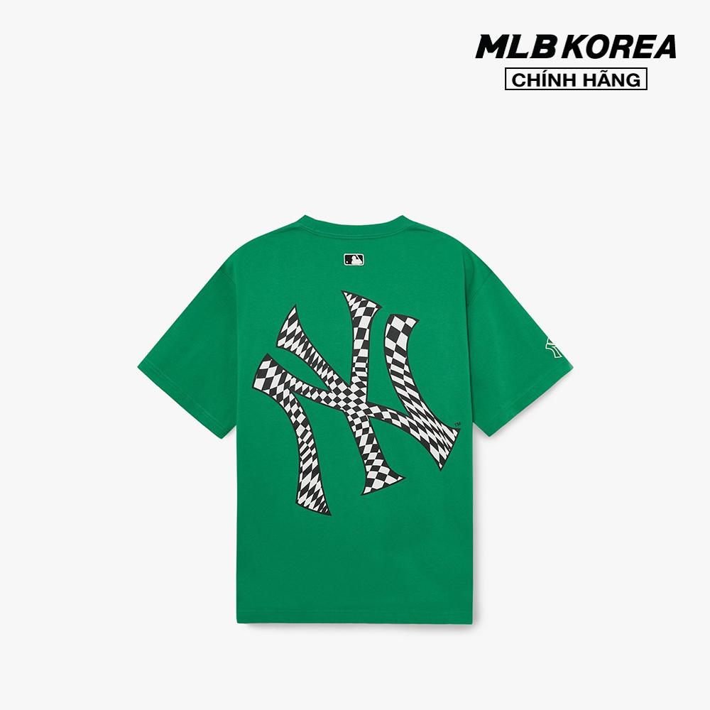 MLB - Áo thun unisex cổ tròn tay ngắn Checkerboard Clipping Logo Overfit 3ATSO0233-50GND