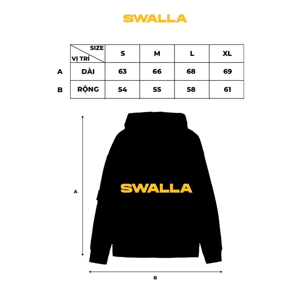 Áo hoodie SWALLA BIGLOGO vải French Terry CAO CẤP