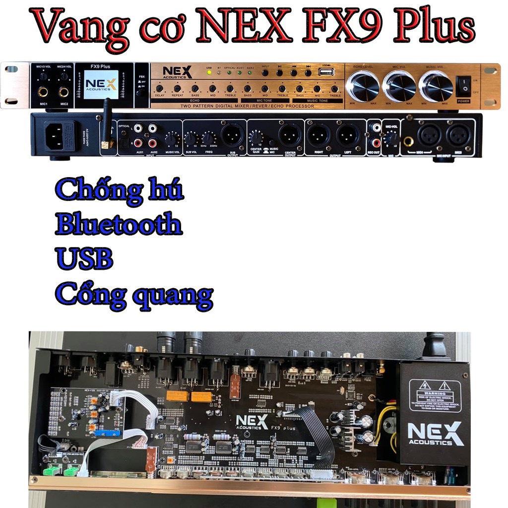 Vang Cơ NEX FX9 PLUS Karaoke Chuyên Nghiệp Âm Thanh Đỉnh Cao, Kết Nối Bluetoth, Màn Hình Hiện Thi Logo