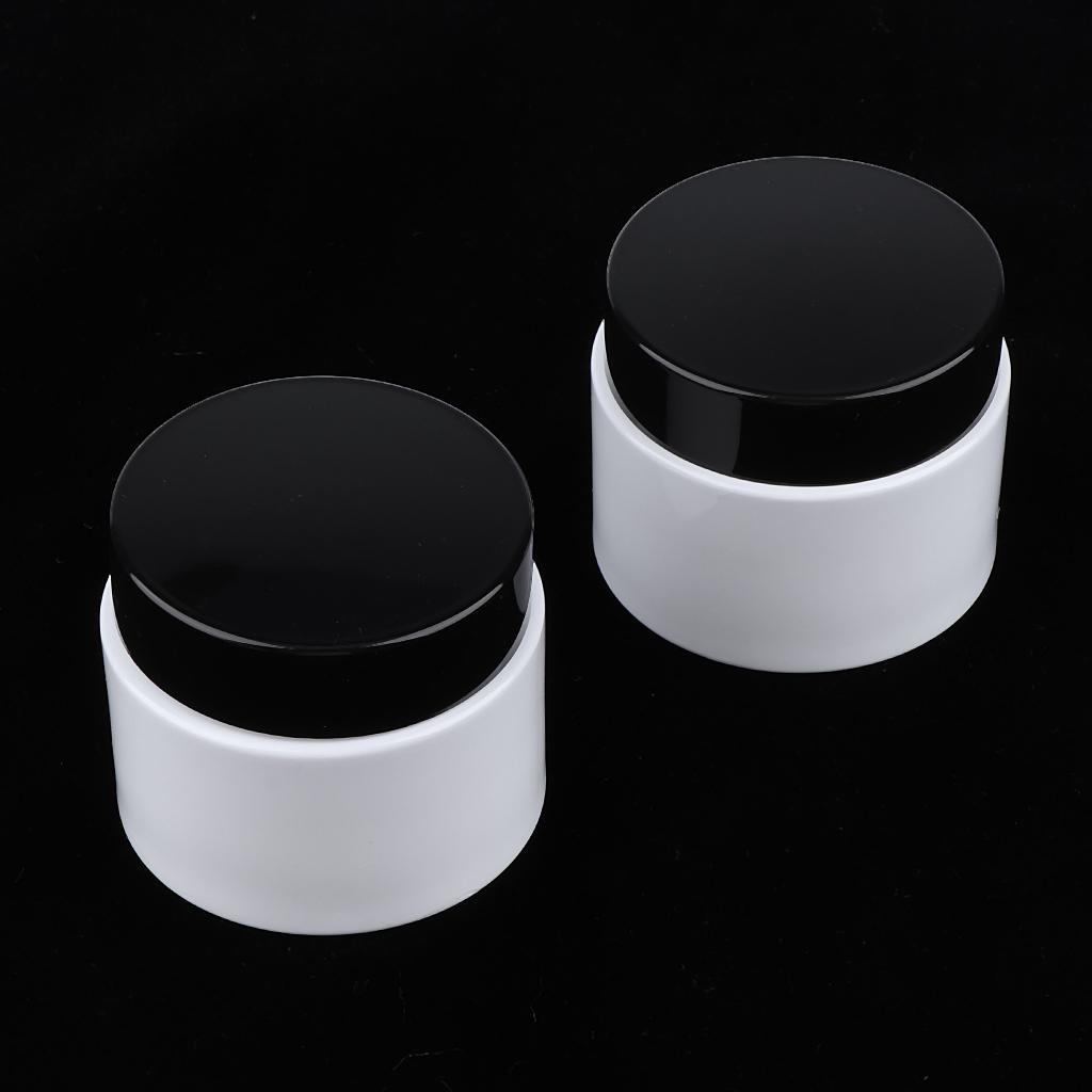 2x Cosmetic Empty Jar Pot Makeup Face Cream Container Glass Bottle 20/30/50g -