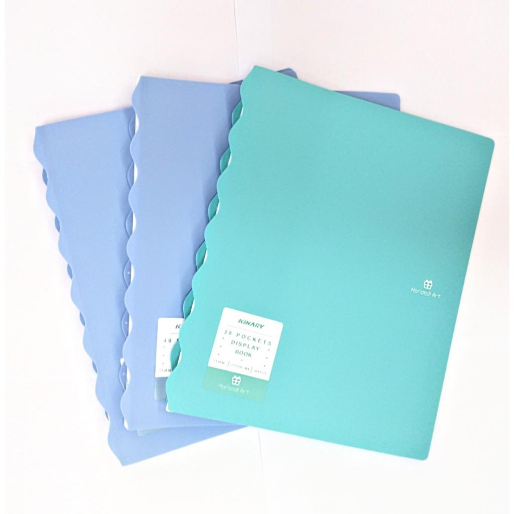 Bìa nhựa, File lá Clear Book A4 nhiều lá 30 lá 40 lá Morandi đựng tài liệu màu pastel