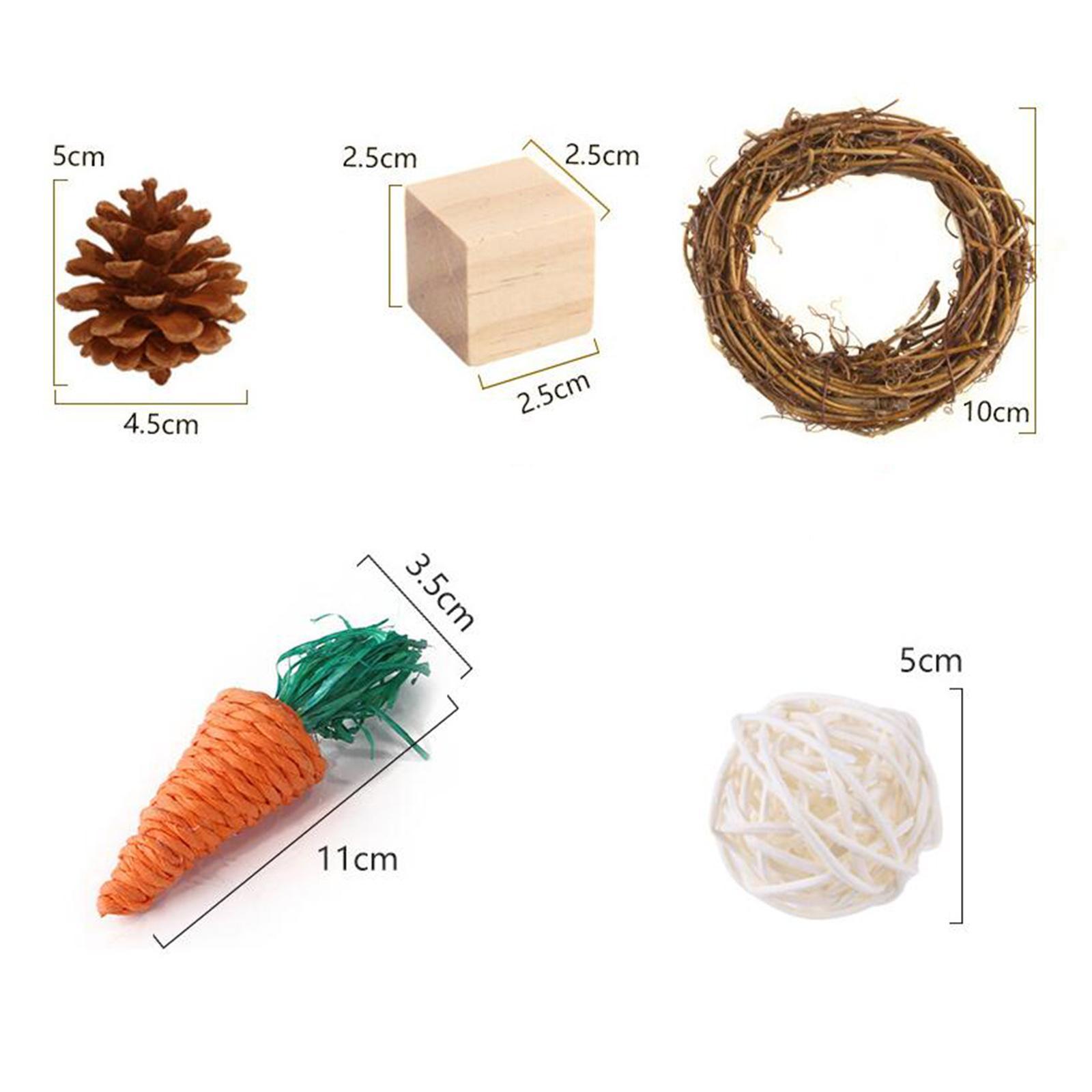 11x Hamster Chew Pets Toy Molar Toy Teeth Care for Guinea Pig Rat Rabbit Bird Hideout