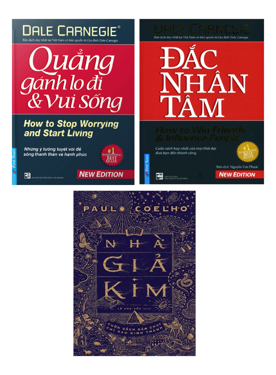 Combo Đắc Nhân Tâm + Quẳng Gánh Lo Đi Và Vui Sống + Nhà Giả Kim _FN