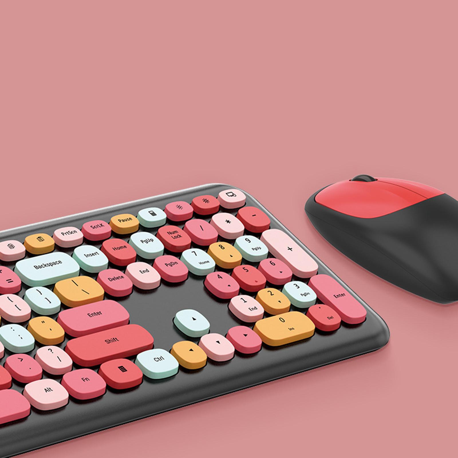 Mini Multi-Colour Wireless 2.4G Keyboard Mouse Set for Computer
