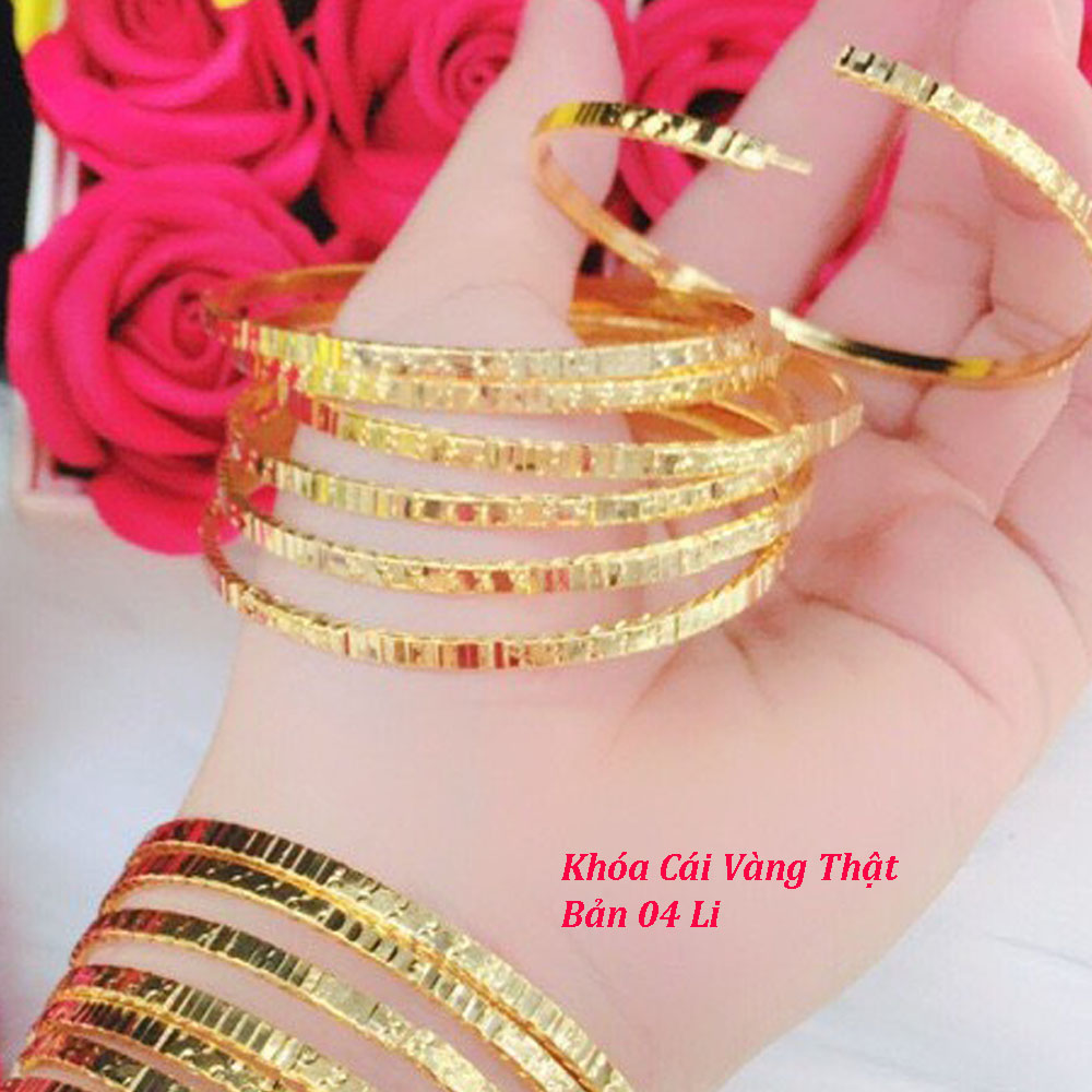 Bộ Vòng Xi Men Mạ Vàng 18k Gồm 07 Chiếc Khóa Gài Mẫu 171.09.10