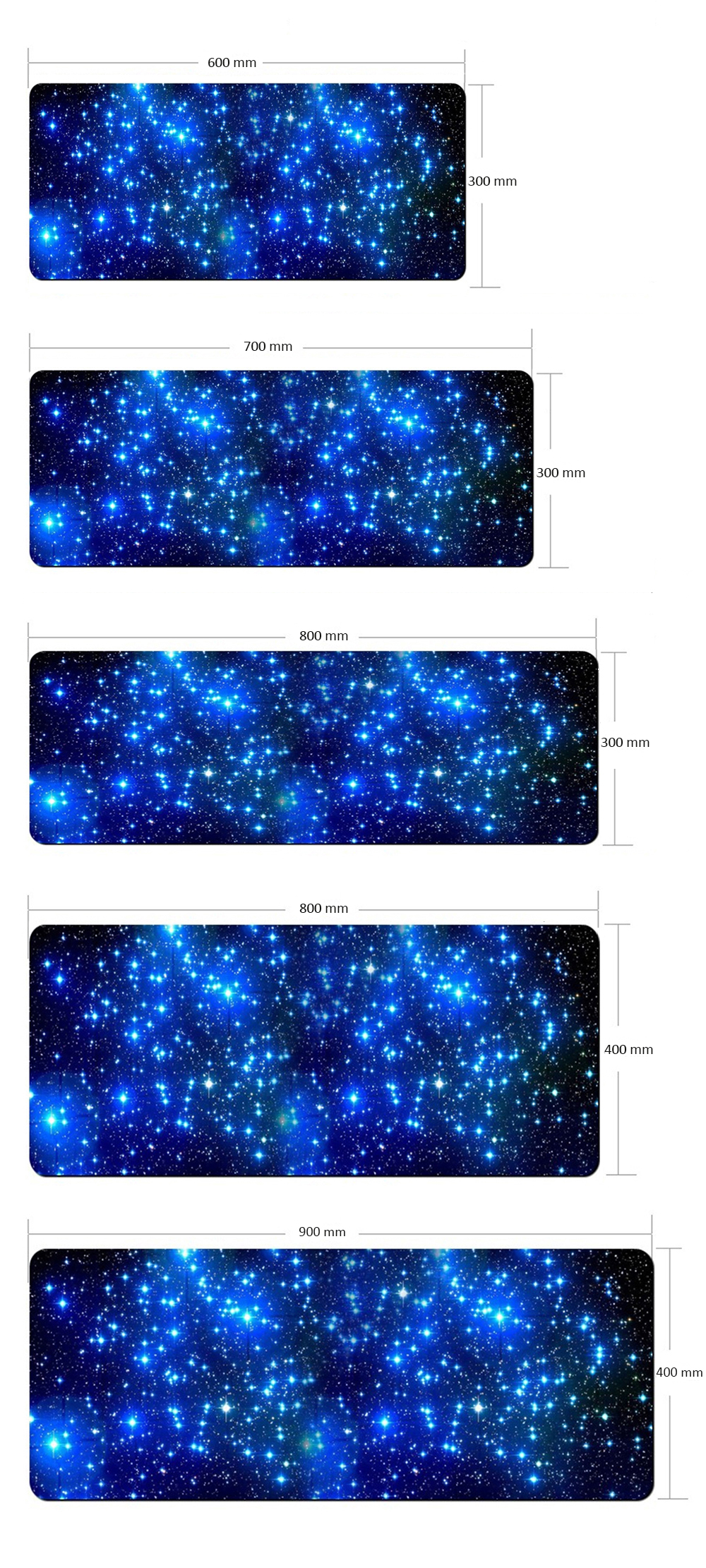 Tấm Lót Chuột Starry Sky Khóa Cạnh Chống Trượt Cho PC Máy Tính Xách Tay Macbook