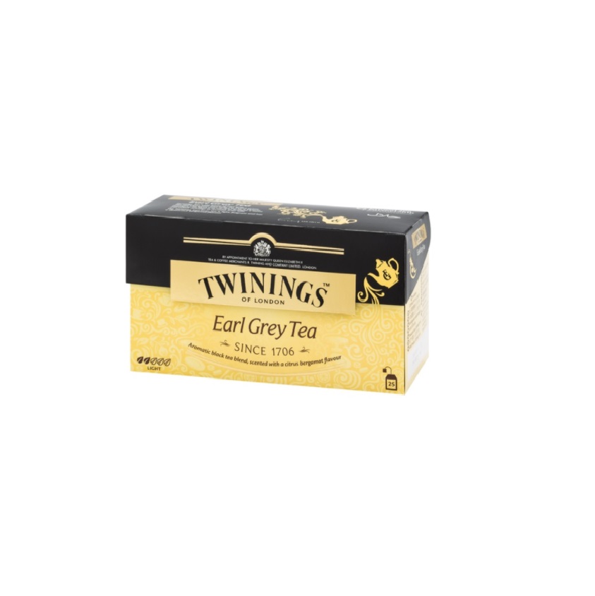 Trà TWININGS OF LONDON Earl Grey hộp 25 gói x 2 g