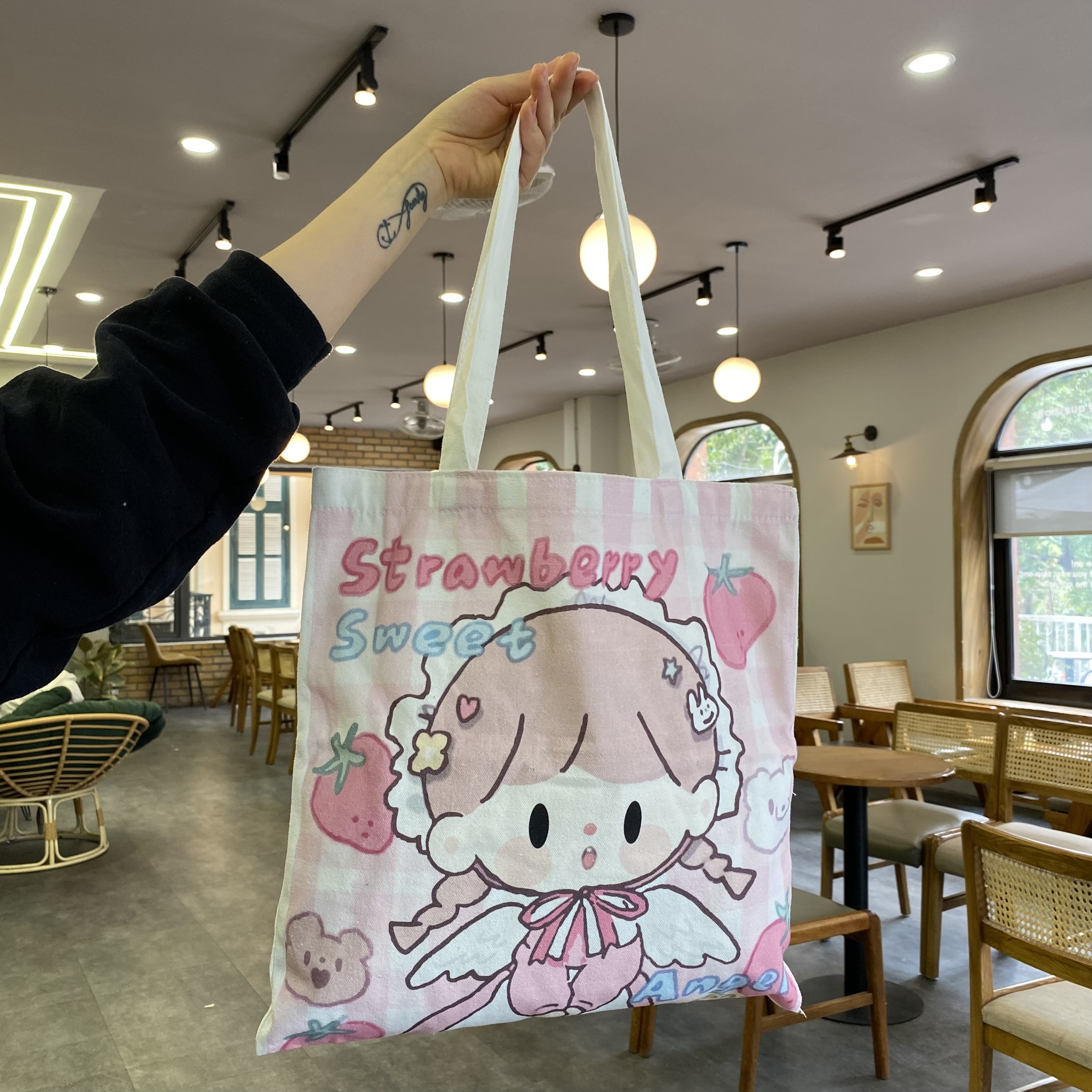 Túi tote nữ xinh con vật thú cưng cute canvas đeo vai đẹp cỡ lớn vừa sách vở giá rẻ thời trang học sinh dễ thương