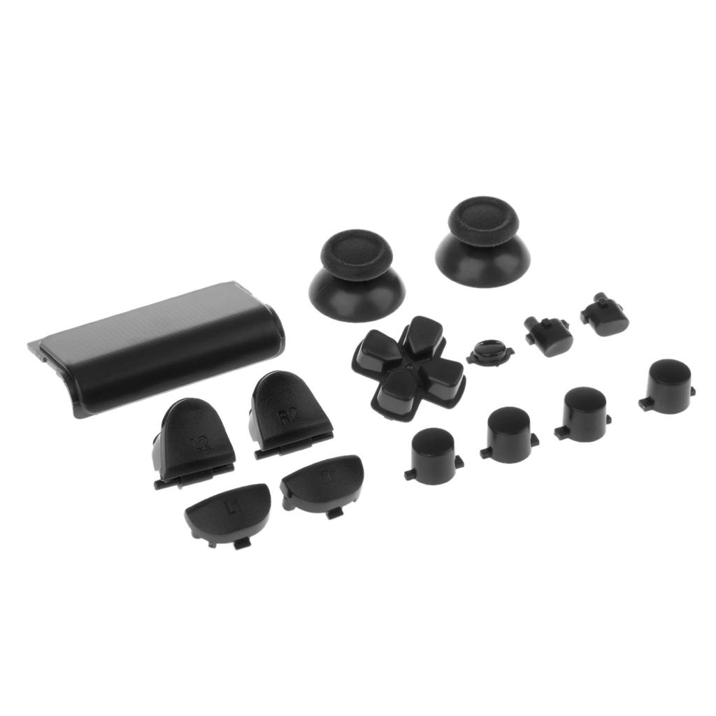 3x Repair Part Full Buttons Mod Kit for Sony PS4 Gamepad White+ Black