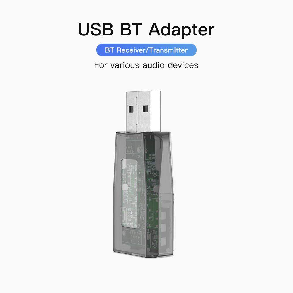 BT-TX5 2 in 1 BT 5.0 Audio Receiver Transmitter Wireless Mini Adapter Stereo Music Transceiver AUX USB Wireless Dongle
