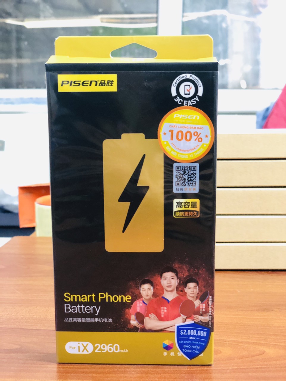 Pin IPhone IX+ Pisen Dung Lượng Cao ( IPhone X+ , 3.82V , 2960mAh ) _ Hàng chính hãng