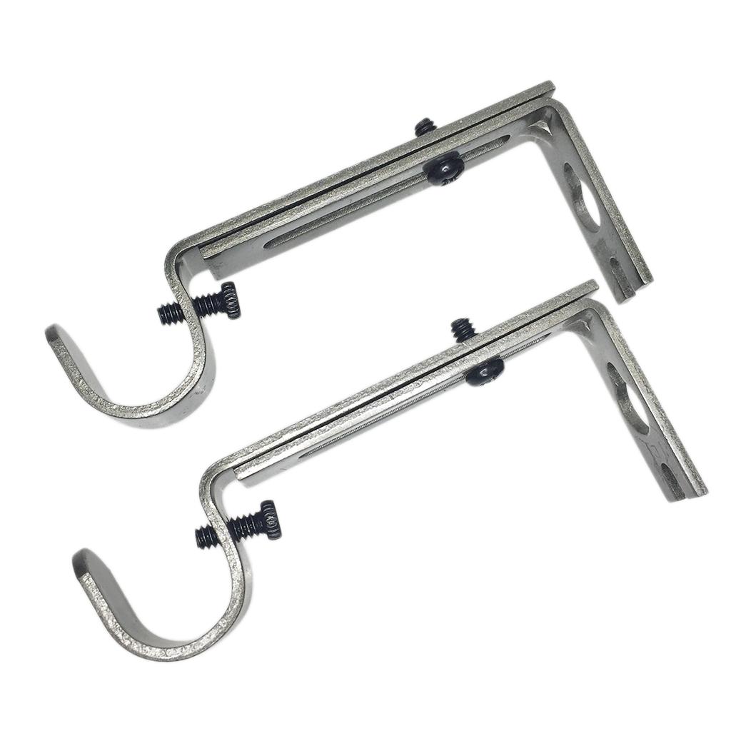 2 Miếng điều Chỉnh Kim Loại Rèm Cực Rod Tường Treo Móc