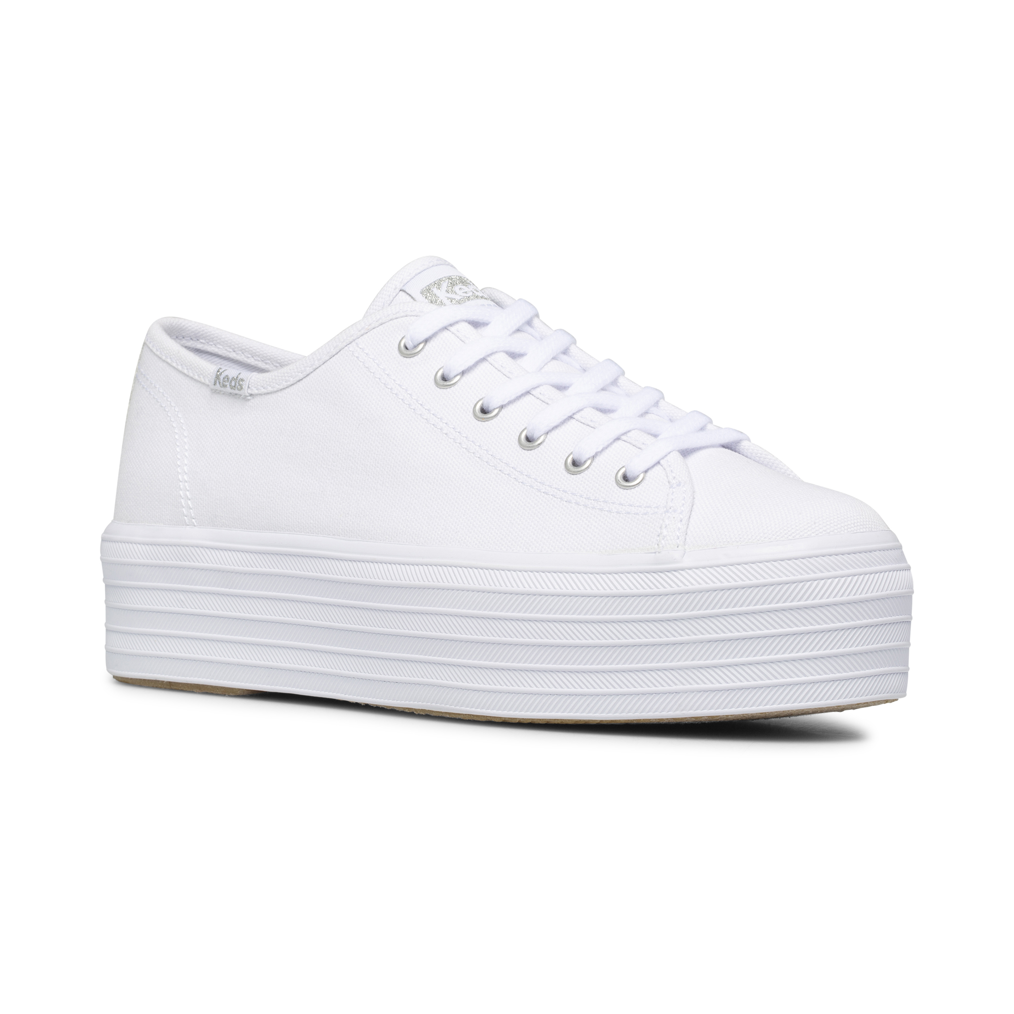 Giày Keds Nữ- Triple Up Canvas White- KD066003