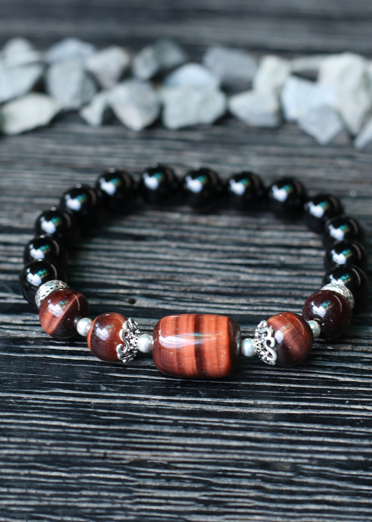 Vòng tay đá thiên nhiên phối lu thống size hạt 8mm - Ngọc Quý Gemstones