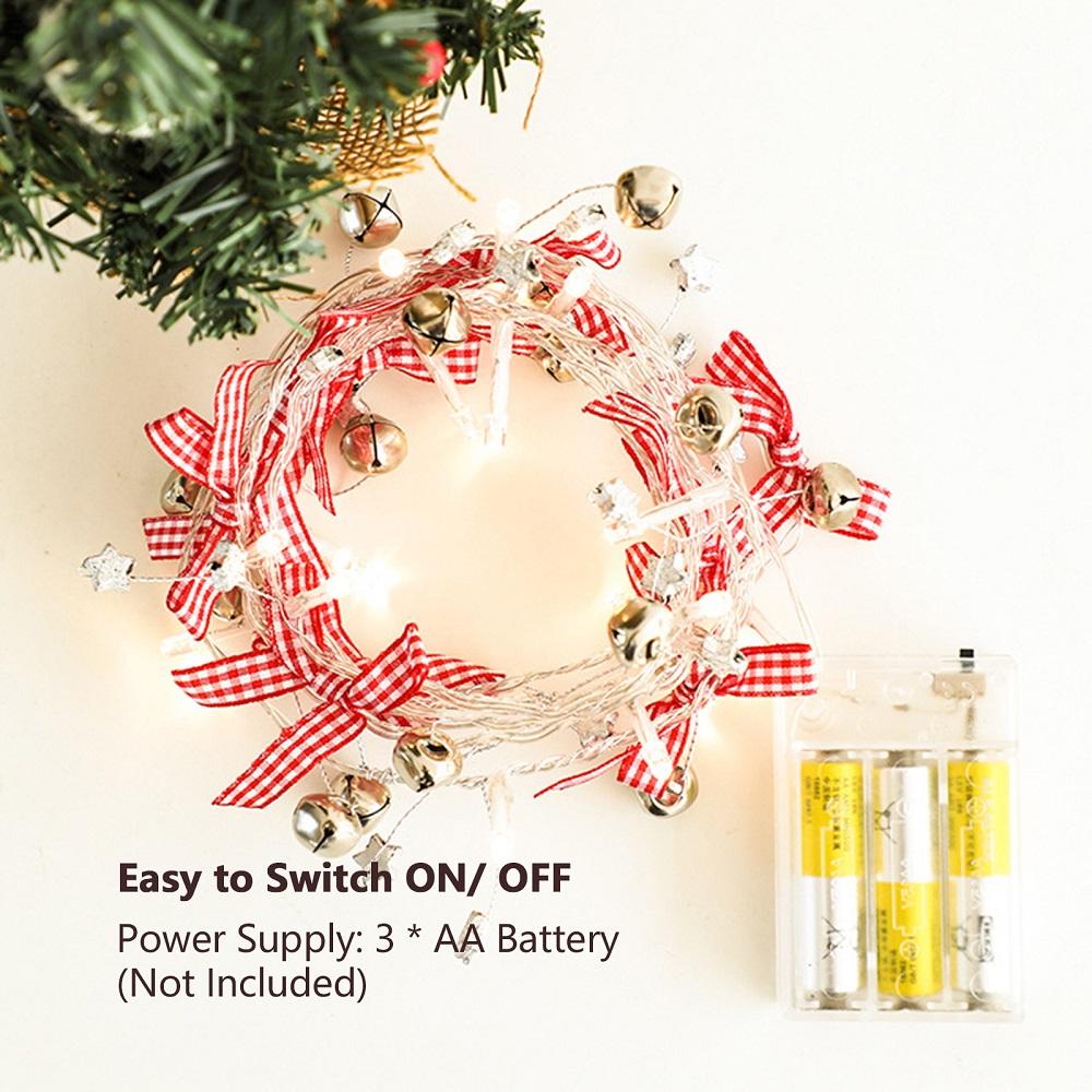 Đèn LED dây dài 6,6ft 20 LED trang trí Giáng sinh, phòng ngủ…