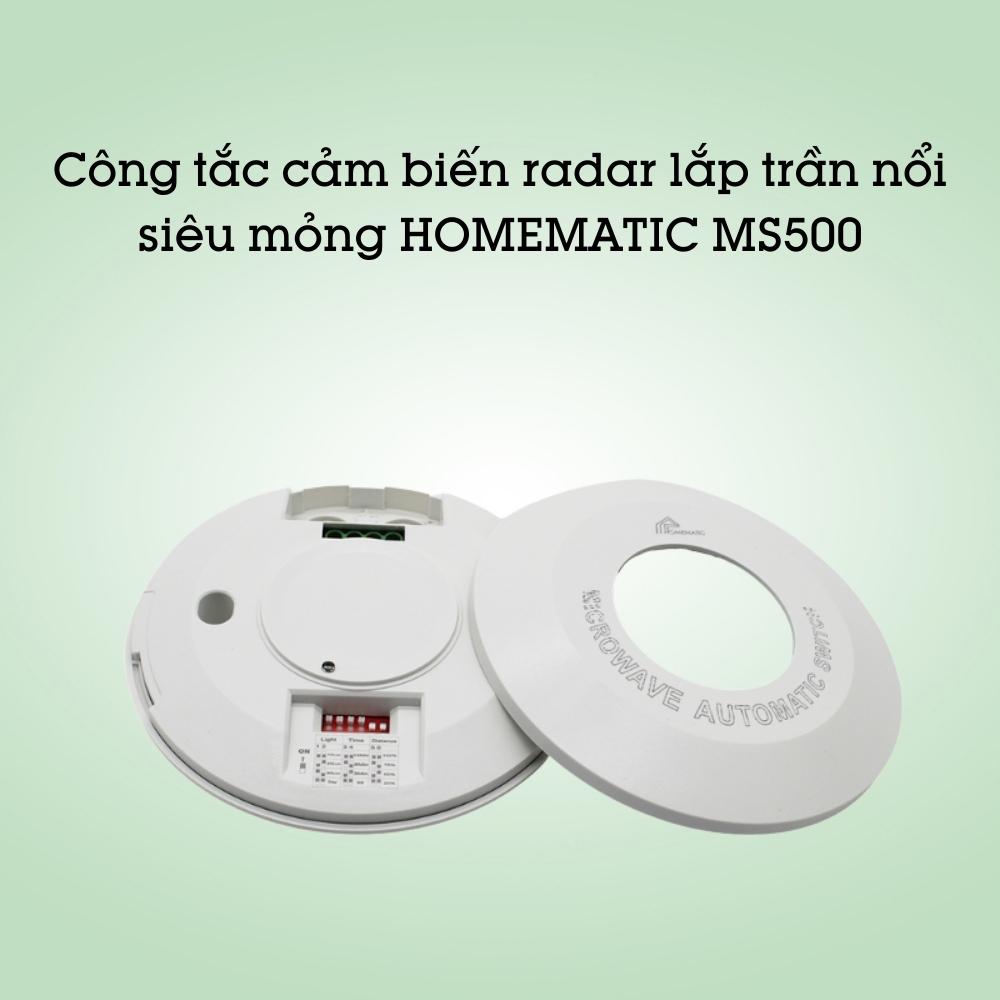 Công Tắc Cảm Biến Radar Lắp Trần Nổi Siêu Mỏng Siêu Nhạy Thẩm Mỹ Homematic MS500