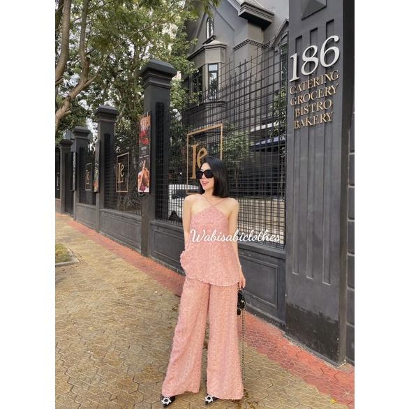 Set yếm lông dài wabisabi N0703