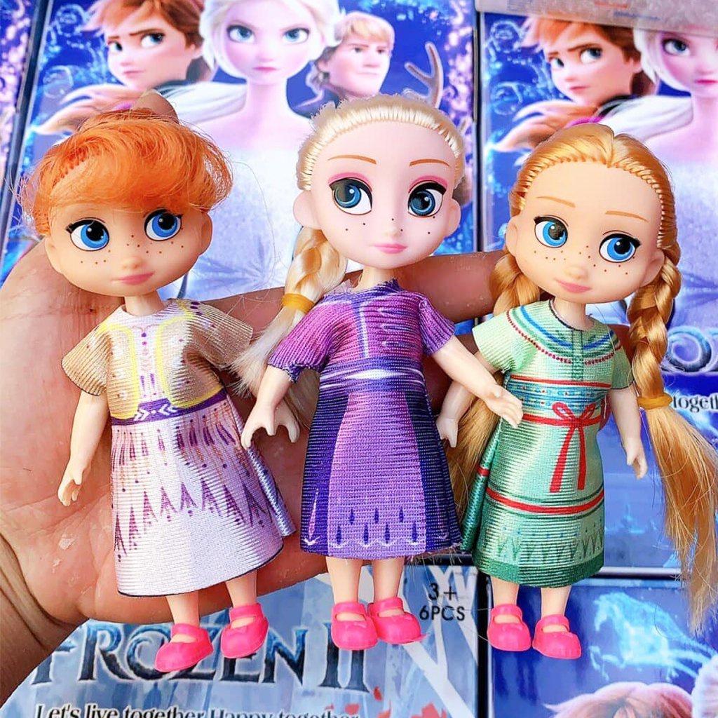 Set 6 búp bê Frozen có giày cỡ lớn