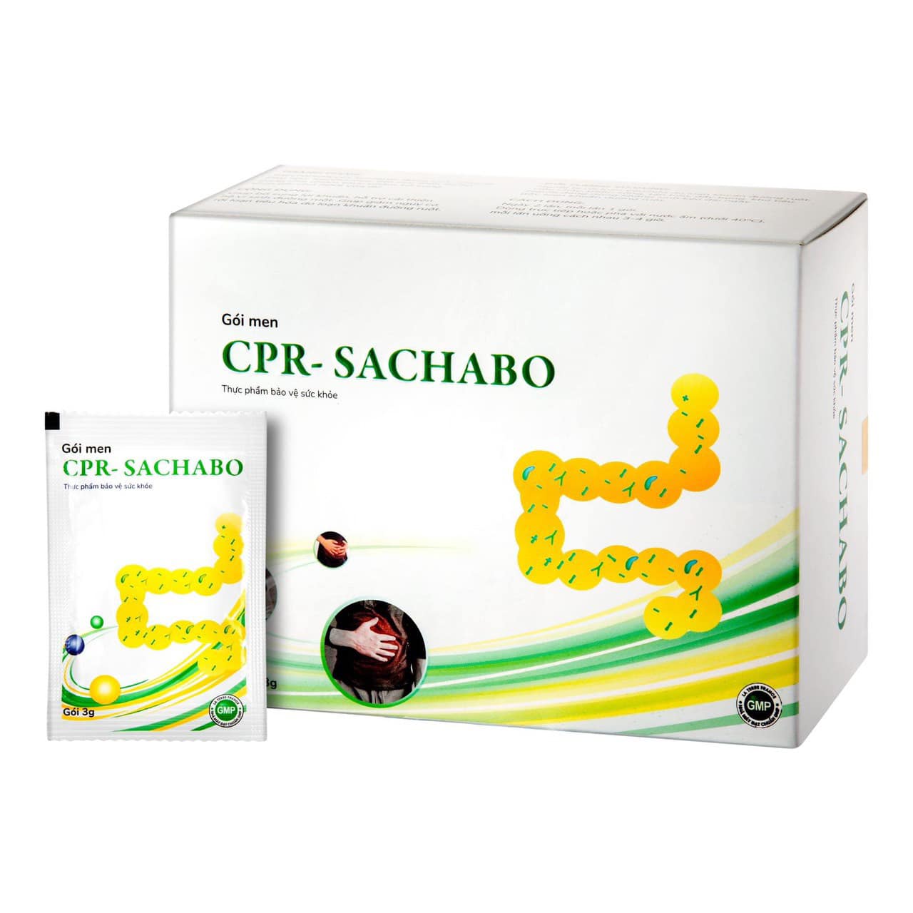 Gói Men CPR - SACHABO Thực Phẩm Bảo Vệ Sức Khoẻ - Giảm Nguy Cơ Rối Loạn Tiêu Hoá
