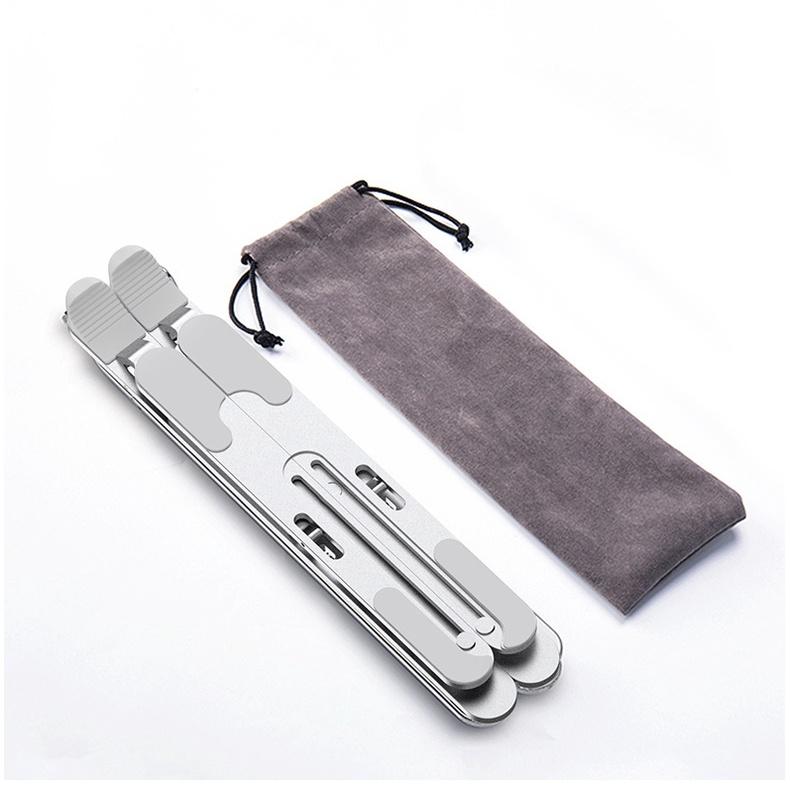 Kệ đỡ Laptop hổ trợ tản nhiệt có thể gấp gọn - giá kê Laptop MacBook bằng nhôm điều chỉnh độ cao.
