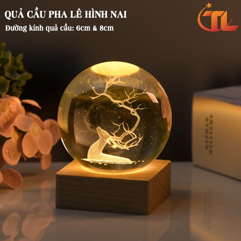 Đèn ngủ quả cầu pha lê - Đèn ngủ trang trí