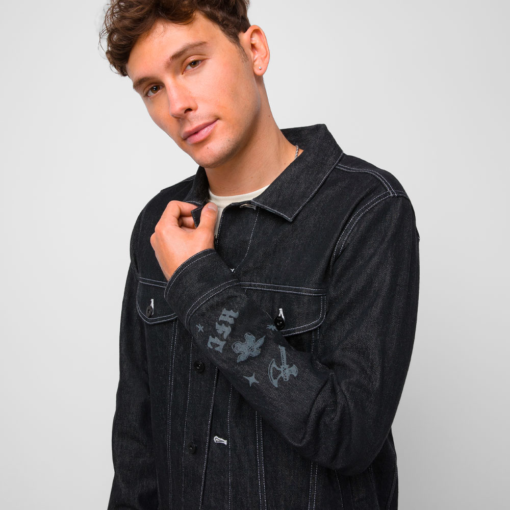 Áo Khoác Vans X Stranger Things HFC Jean Jacket VN0007RVBLK