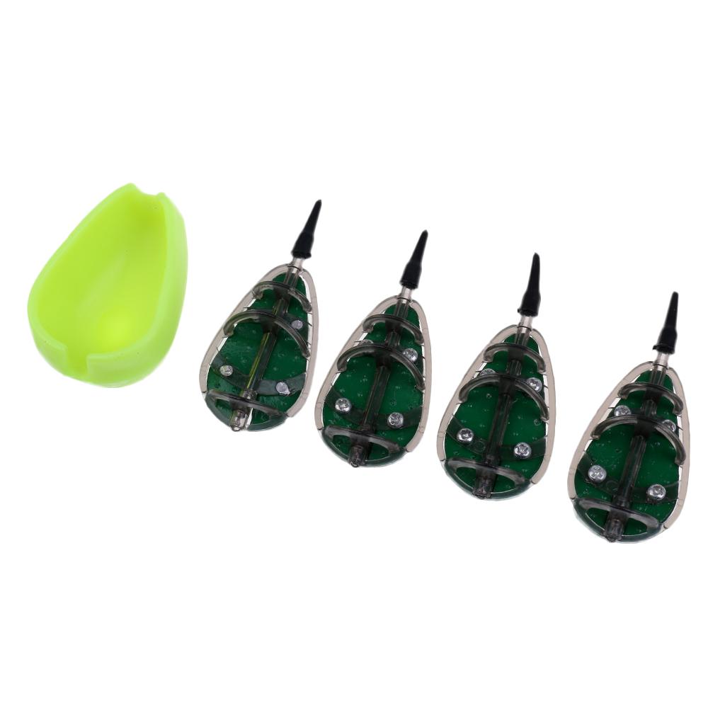 Fishing Inline Method Feeder Set 30g 40g 50g 60g Fishing Bait Cage & Mould