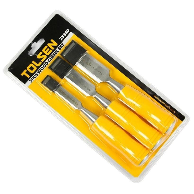 BỘ 3 ĐỤC GỖ CÁN NHỰA 3mm TOLSEN 25380 - HÀNG CHÍNH HÃNG