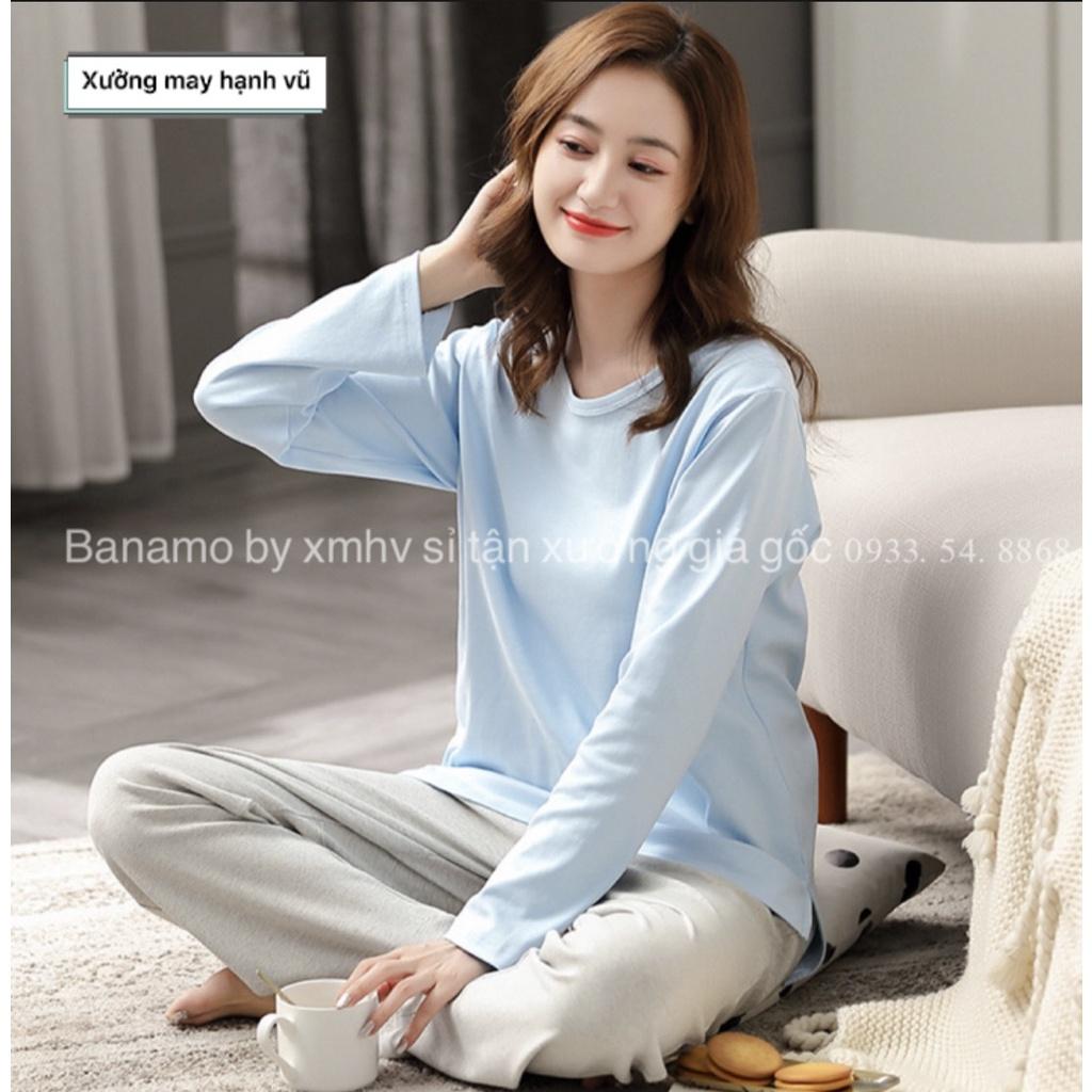 Bộ nỉ mặc nhà dáng xuông chất nỉ da cá 4 màu hottrend thời trang