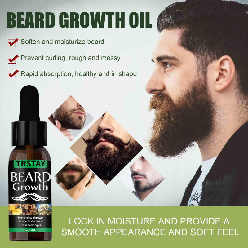 Tinh dầu tăng trưởng tóc râu Sản phẩm chống rụng tóc mới Dầu tái tạo râu tự nhiên cho nam giới Nuôi dưỡng chăm sóc râu cuộn