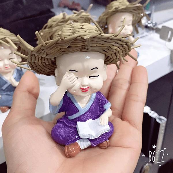 Bộ Tượng 4 Chú Tểu Tứ Không Làm Quà Tặng, Trang Trí Văn Phòng, Taplo Ô Tô