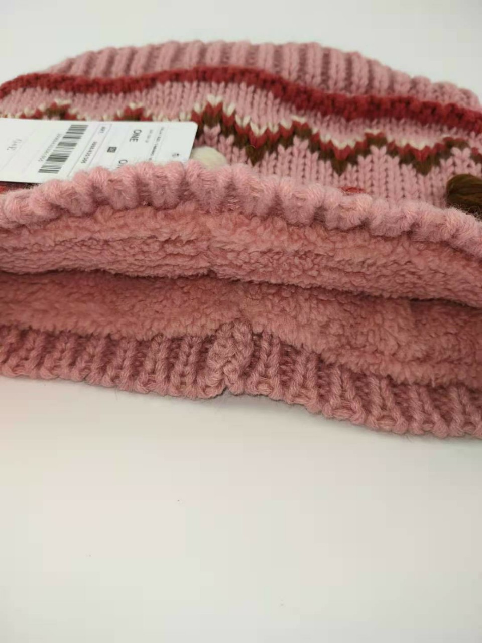 Mũ len cho bé kèm khăn ống 1-5 tuổi, Set mũ len bé gái bên trong lót lông và cotton