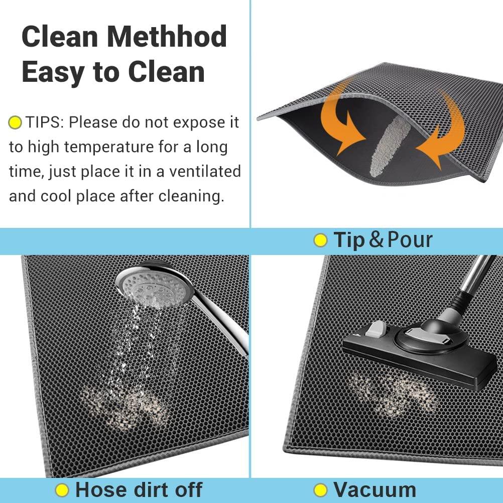 Thảm Vệ Sinh Cho Mèo Khay Vệ Sinh Cho Mèo, EVA Chống Nước Không Độc Hại, Thiết Kế Tổ Ong Hai Lớp, 45*60Cm