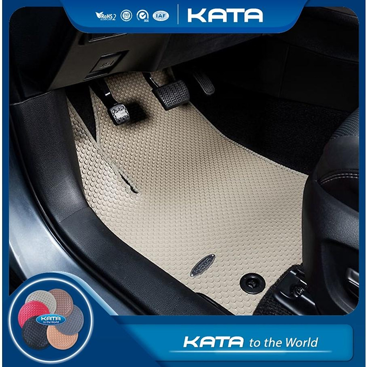 Thảm lót sàn ô tô KATA cho xe Kia Sorento 7 chỗ ngồi - Khít với sàn xe, Chống thấm, Không mùi, Không ẩm mốc