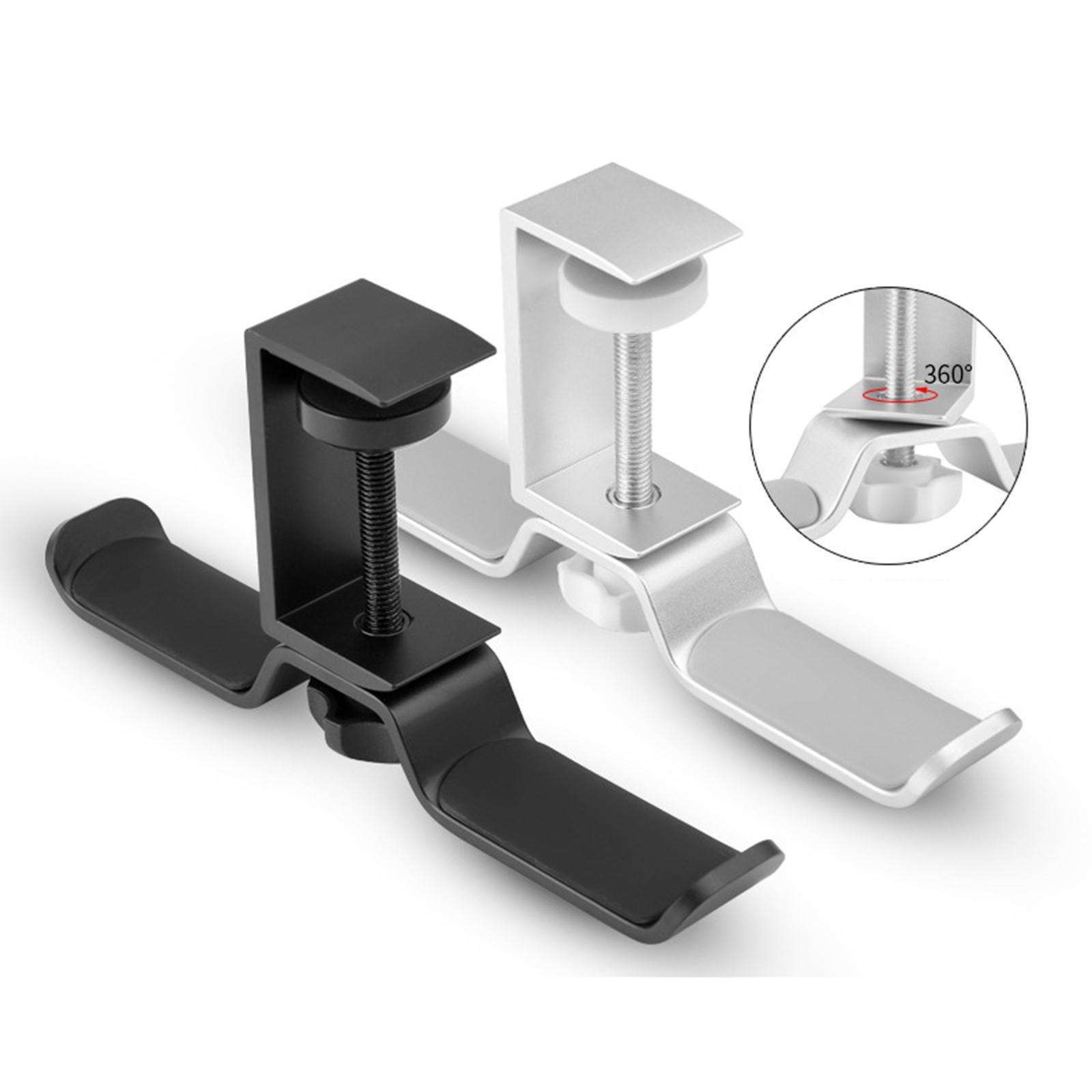 Aluminum Headset Dual Headphone Under Desk Hook Clip Holder Stand