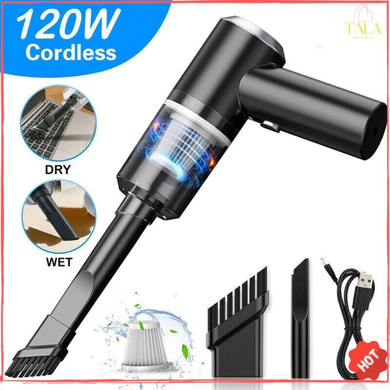 Máy Hút Bụi Cầm Tay Mini Không Dây 6000Mpa Siêu Tiện Lợi, Hút Bụi Xe Ô Tô, Giường Nệm, Hút Lông Chó Mèo Đa Chức Năng