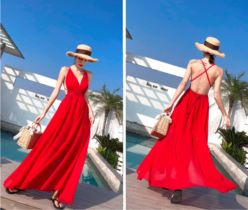 Váy Maxi Xẻ Tà Đi Biển Đẹp