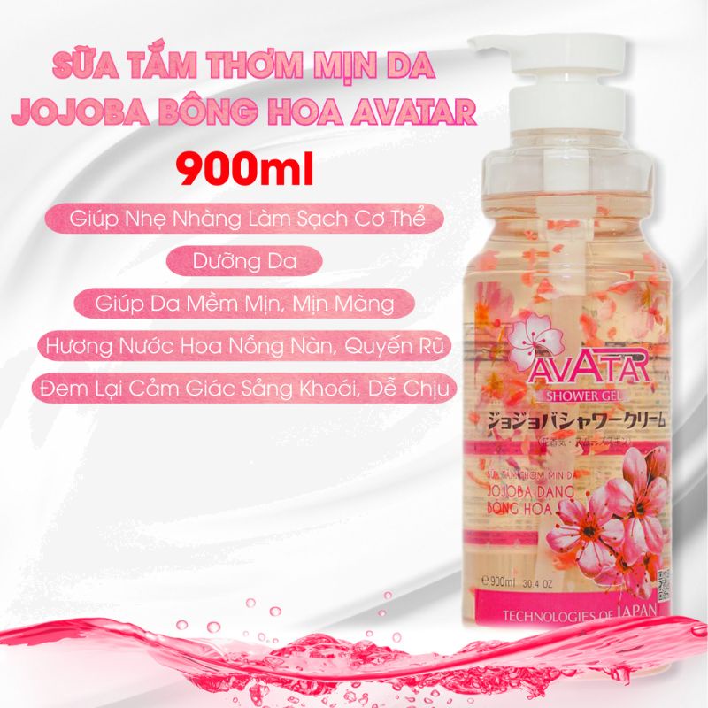 Sữa Tắm Avatar Thơm Mịn Da Hương Nước Hoa Chai 900ml