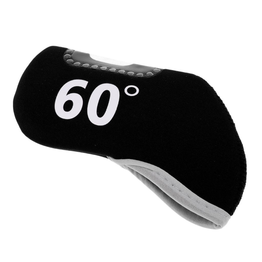 3-4pack Golf Club Iron Putter Headcover Head Cover Protector 60 Degree Black
