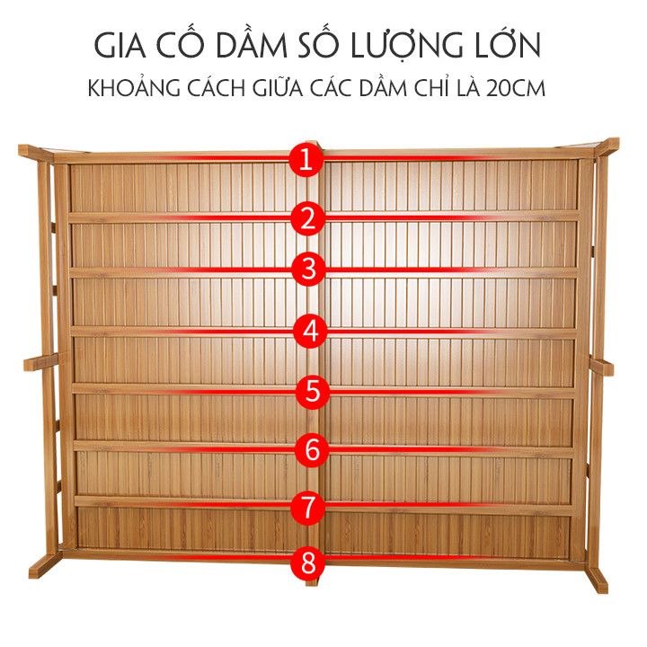 Giường Gấp Bằng Gỗ Tiện Lợi - Rộng: 60CM x Dài: 190CM x Cao: 50CM