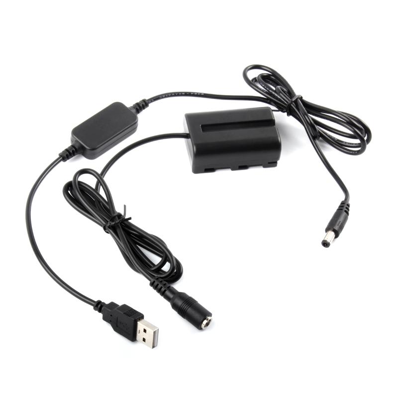 NP-FM500H Pin giả nữ đầu USB Điều chỉnh cáp điện đầu cho máy ảnh Sony DSLR A200 300 450 580 850