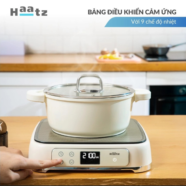 Bếp Từ Đơn Haatz CIM260 Màn Hình Led, 2100W Mặt Kính Ceramic, 9 Mức Nhiệt, Hẹn Giờ - Hàng Chính Hãng